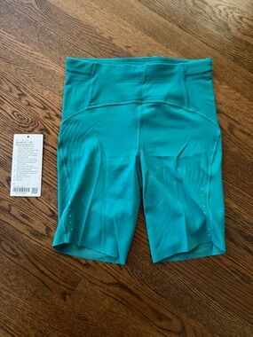 lululemon athletica SenseKnit HR Teal Running Shorts (8in)